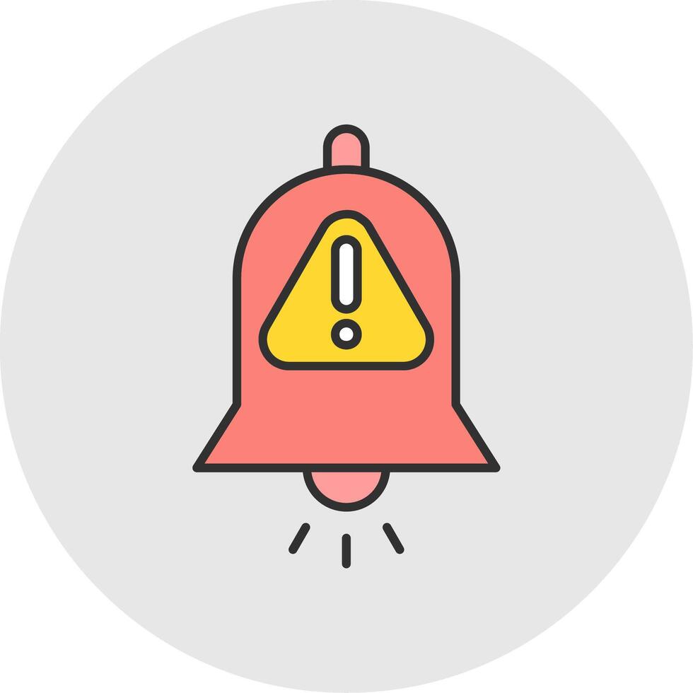 Interruption Line Filled Light Circle Icon vector