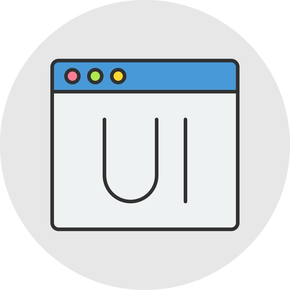 Ui Line Filled Light Circle Icon vector