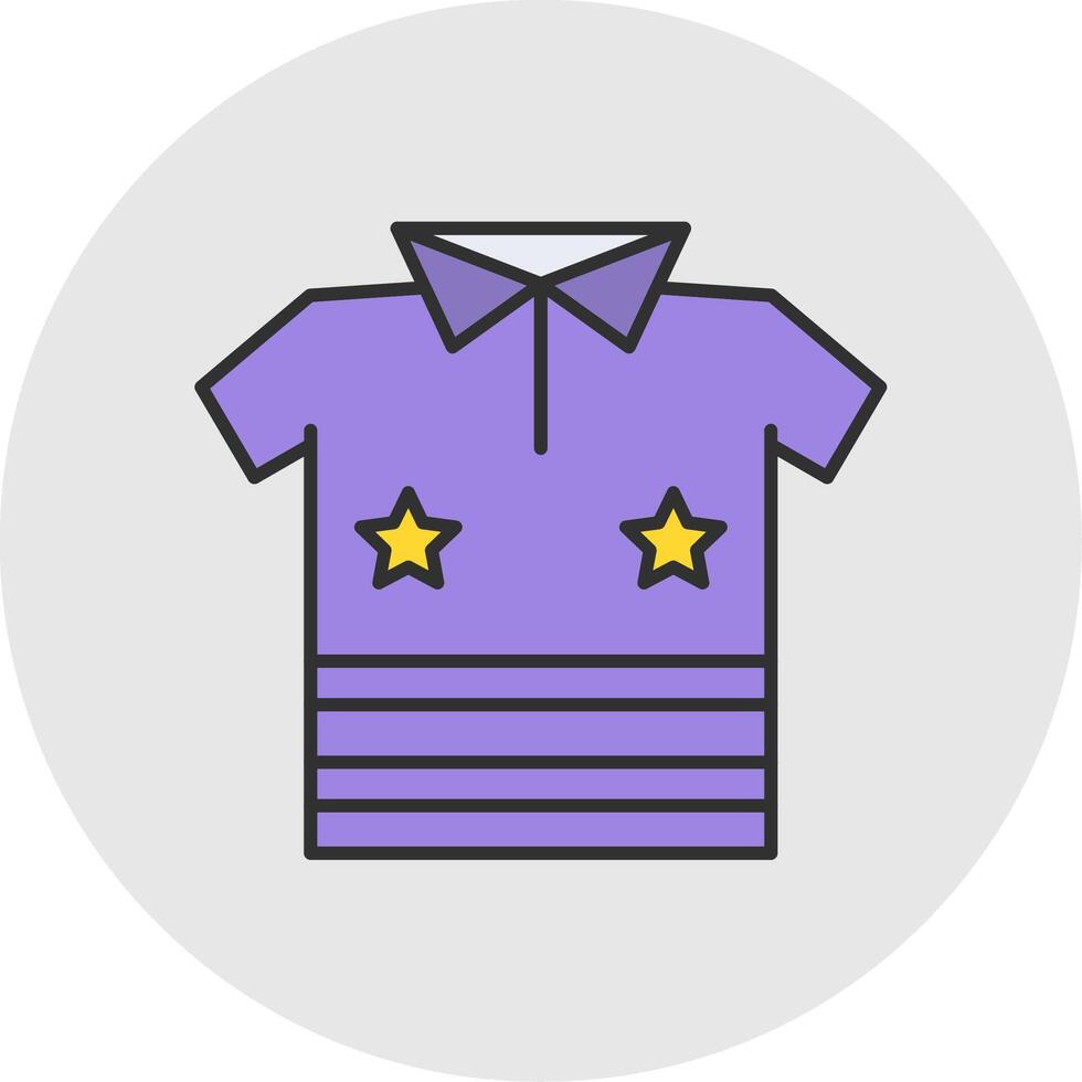 Shirt Line Filled Light Circle Icon vector