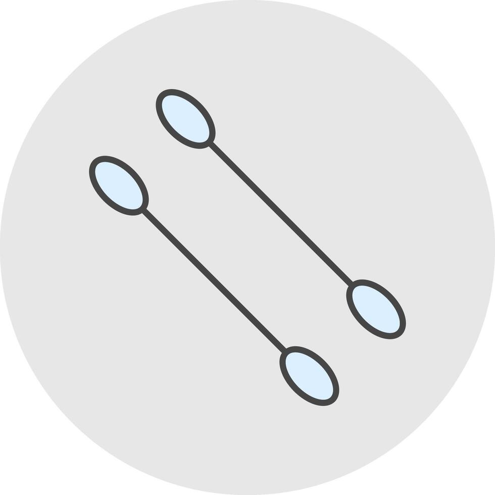 Cotton Swabs Line Filled Light Circle Icon vector
