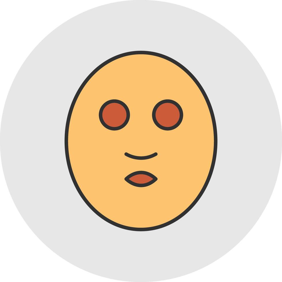 Facial Mask Line Filled Light Circle Icon vector