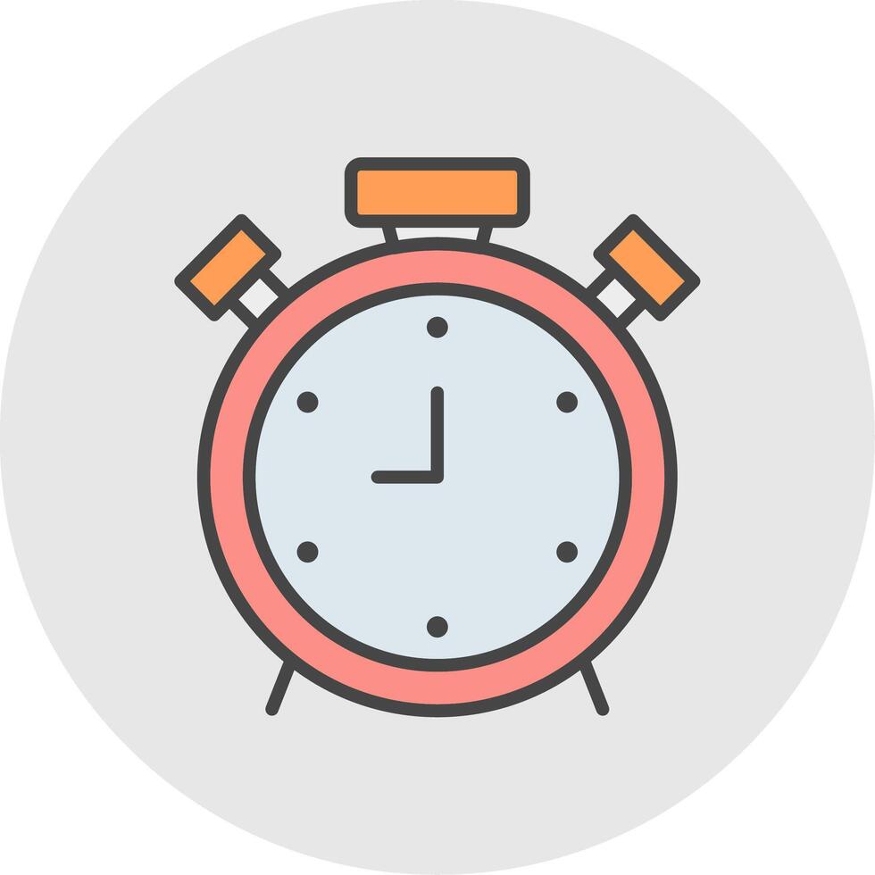 Alarm Line Filled Light Circle Icon vector