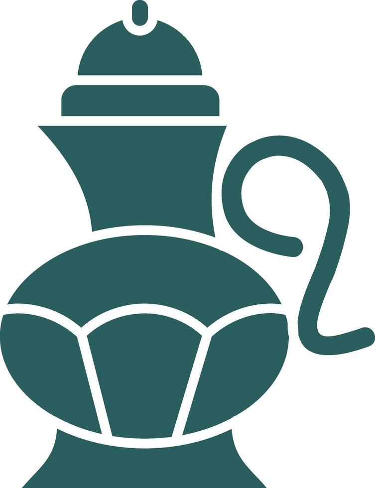 Tea pot Glyph Gradient Green Icon vector