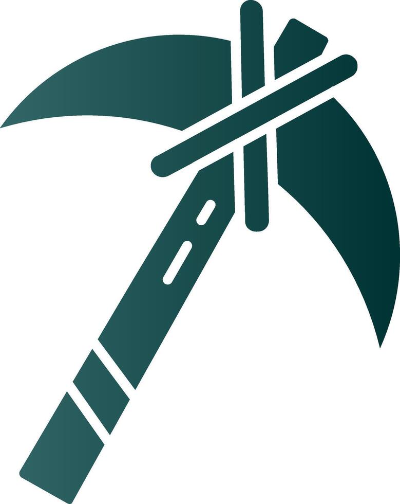 Pickaxe Glyph Gradient Green Icon vector