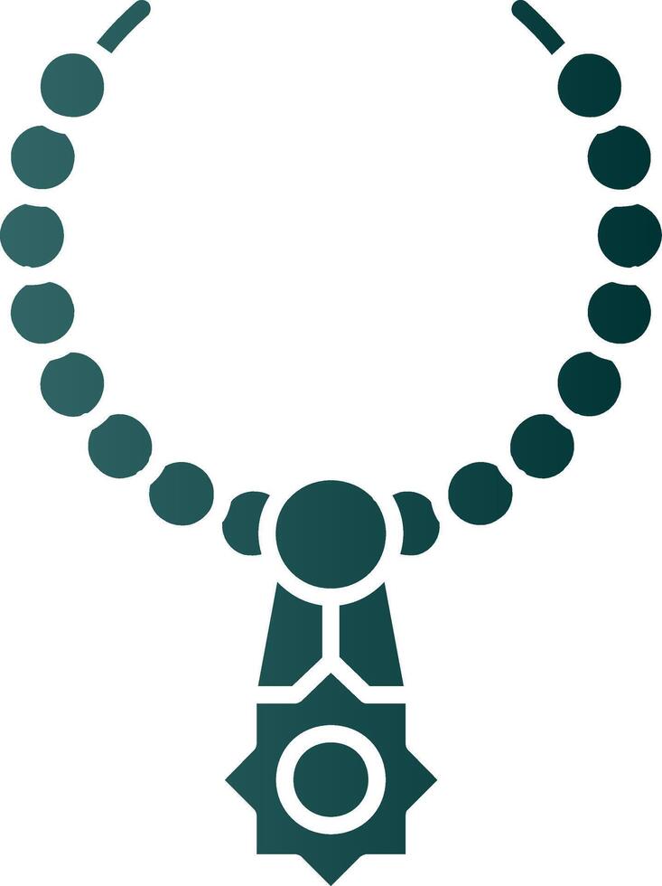 Necklace Glyph Gradient Green Icon vector