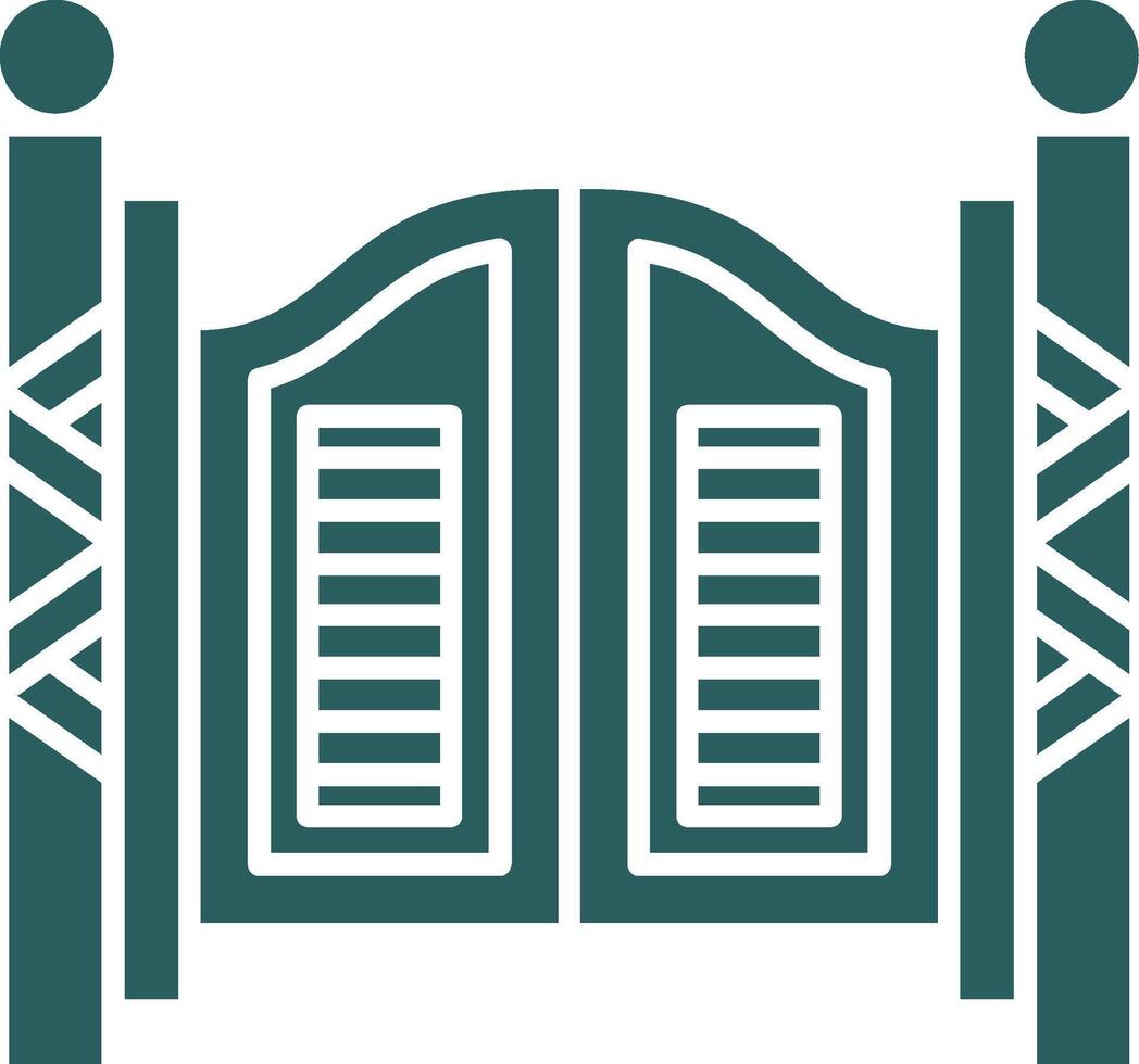 Saloon Glyph Gradient Green Icon vector