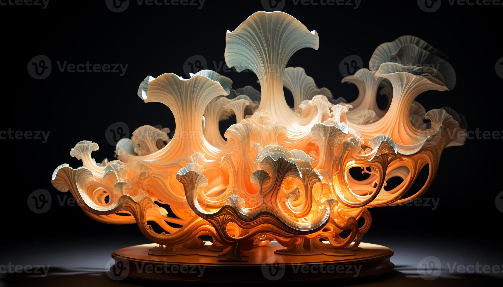 AI generated Glowing underwater flame creates mysterious aquatic fantasy generated by AI photo