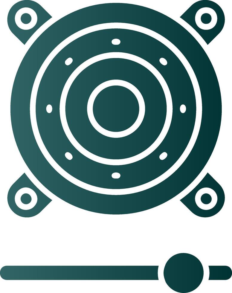 Speaker Glyph Gradient Green Icon vector