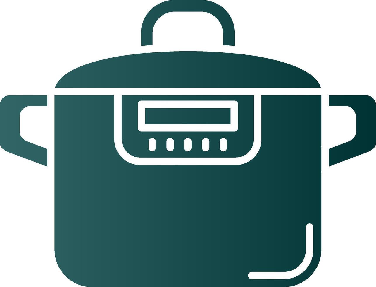 Pressure cooker Glyph Gradient Green Icon vector