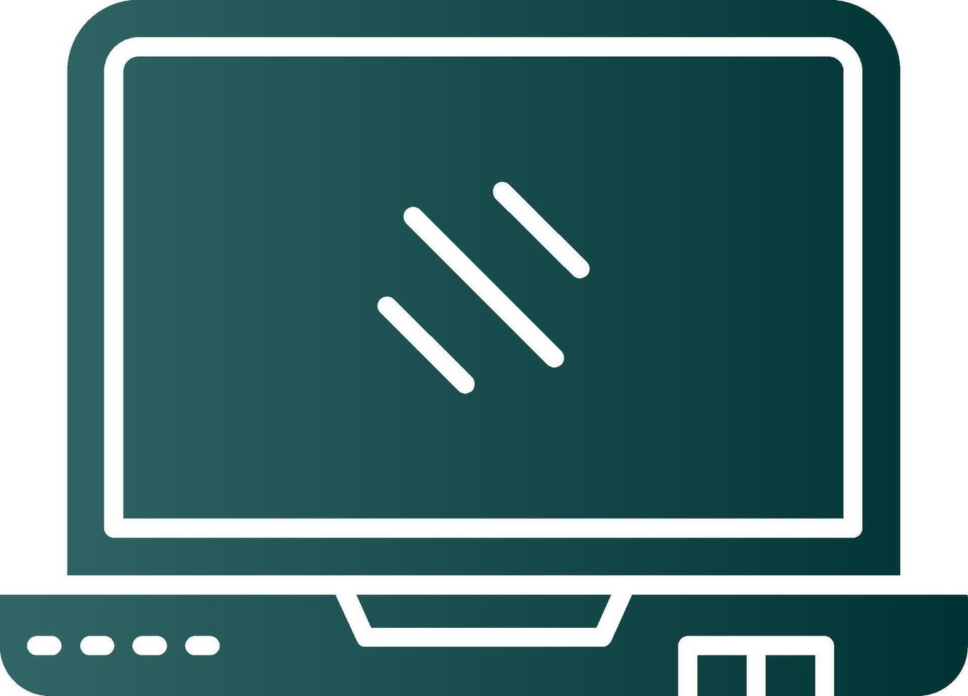Laptop Glyph Gradient Green Icon vector