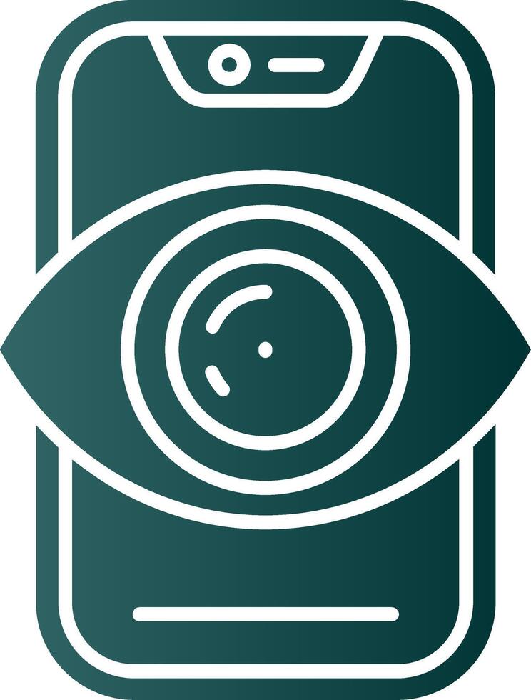 Vision Glyph Gradient Green Icon vector