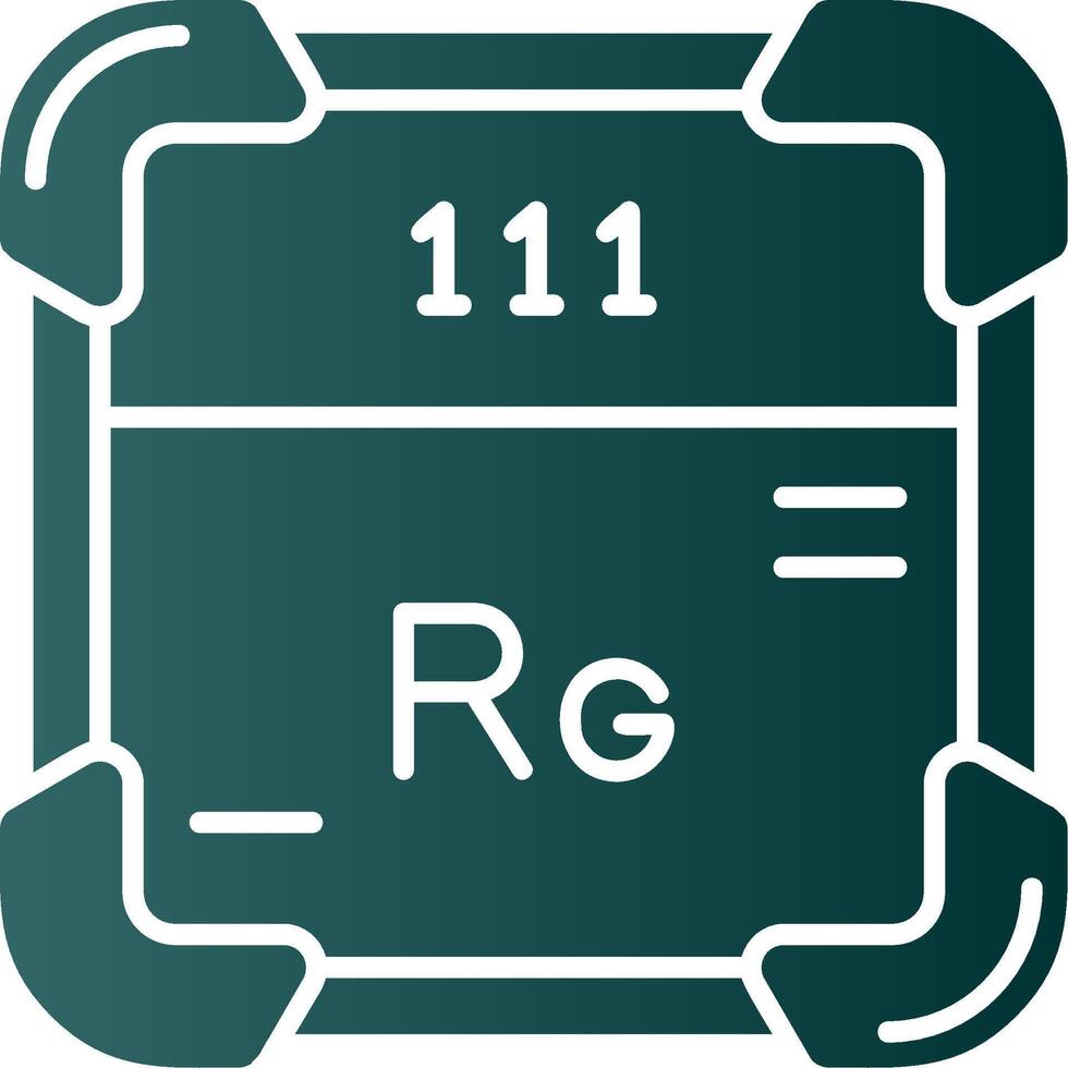 roentgenio glifo degradado verde icono vector