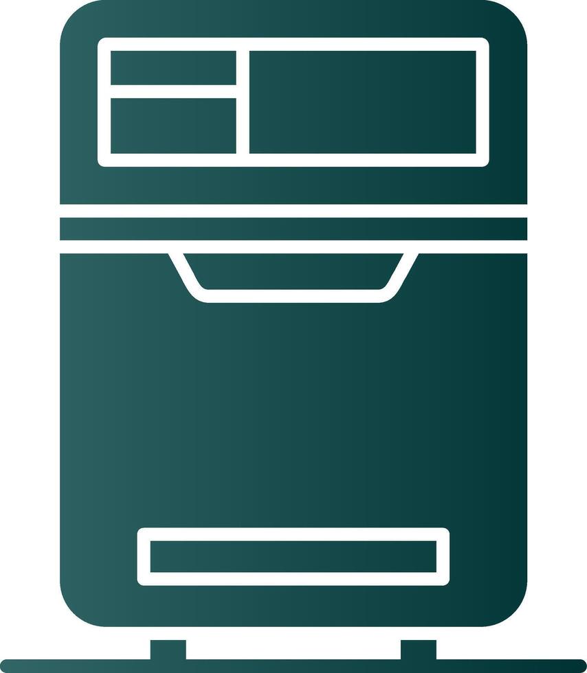 Fridge Glyph Gradient Green Icon vector