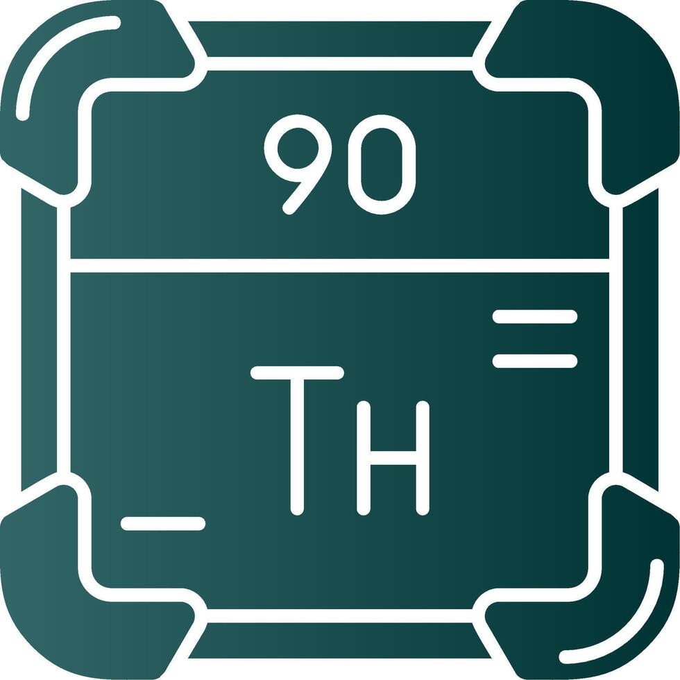 Thorium Glyph Gradient Green Icon vector
