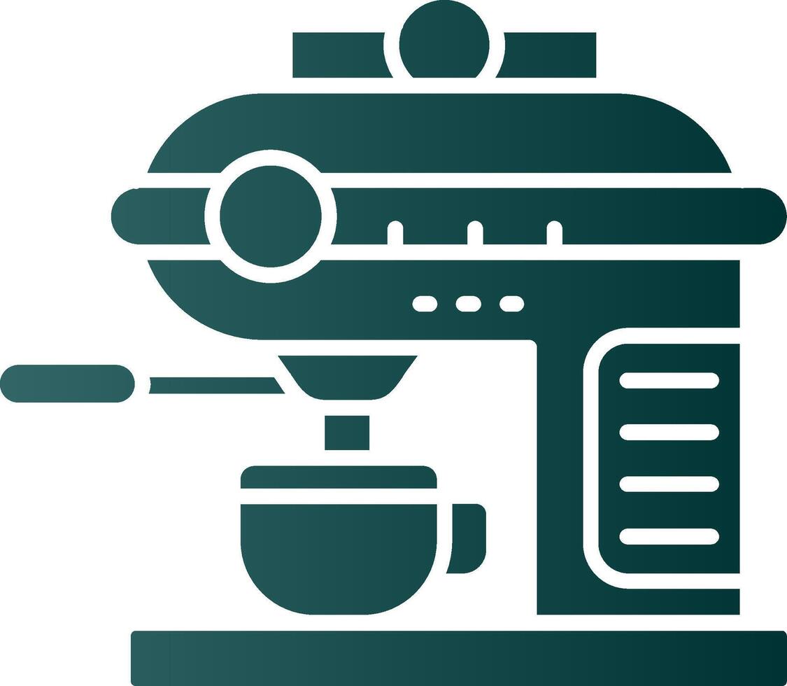 Coffee machine Glyph Gradient Green Icon vector