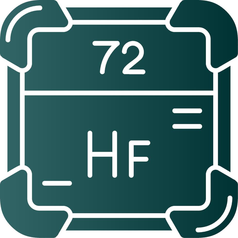 Hafnium Glyph Gradient Green Icon vector