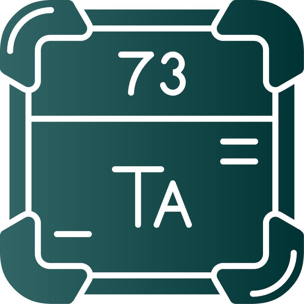 Tantalum Glyph Gradient Green Icon vector
