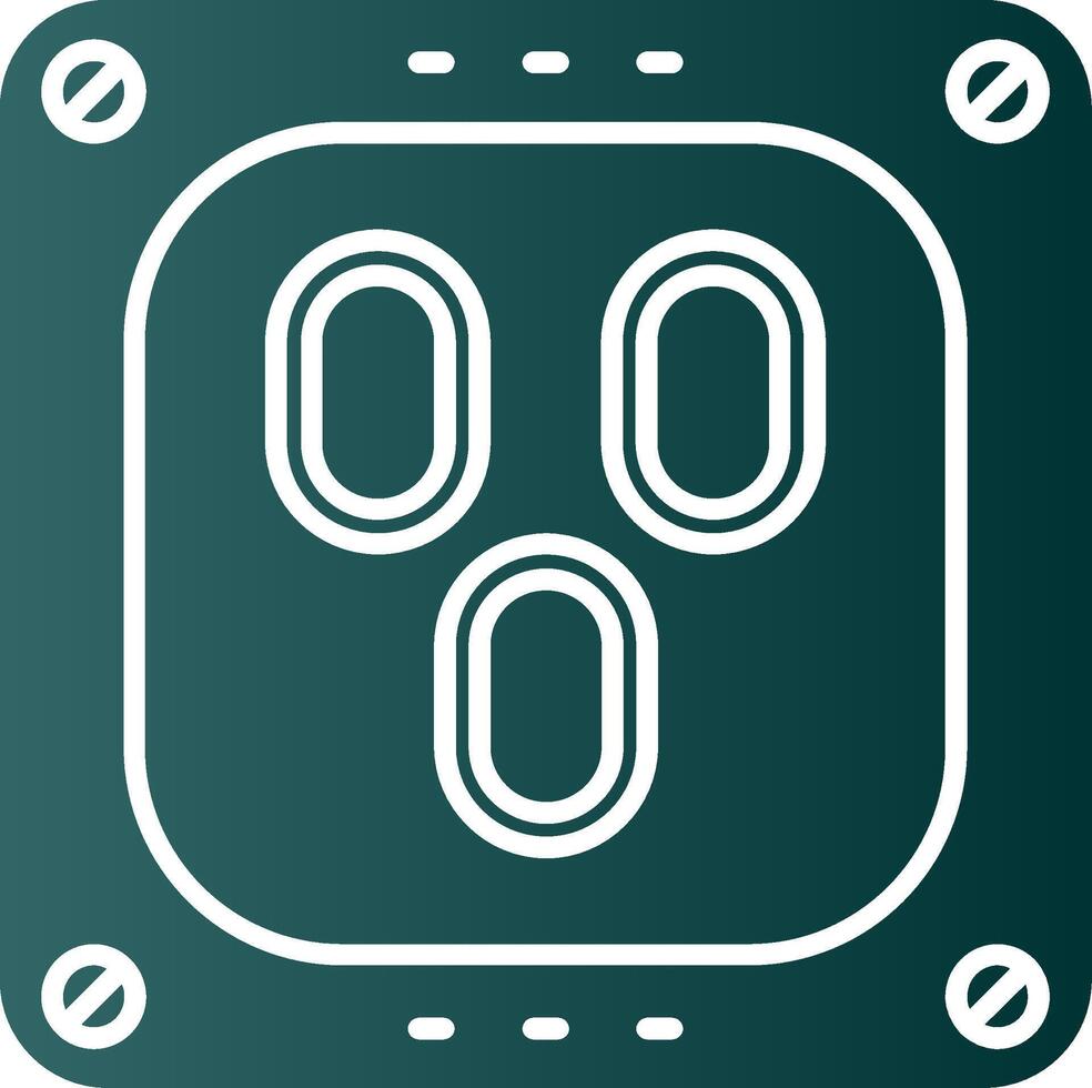 Outlet Glyph Gradient Green Icon vector