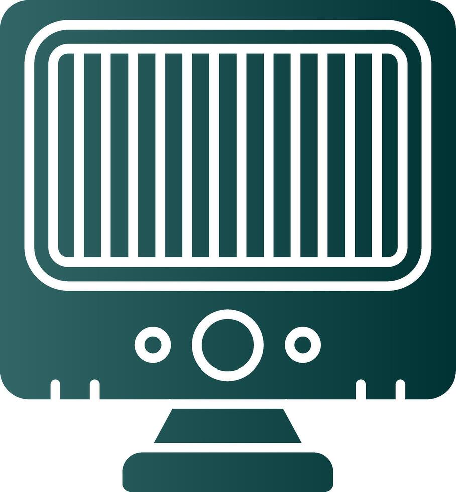 Heater Glyph Gradient Green Icon vector
