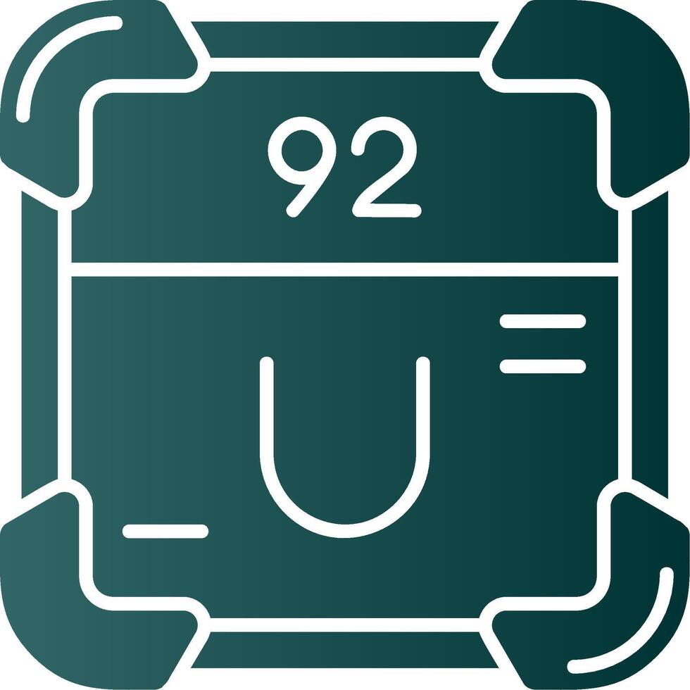 Uranium Glyph Gradient Green Icon vector
