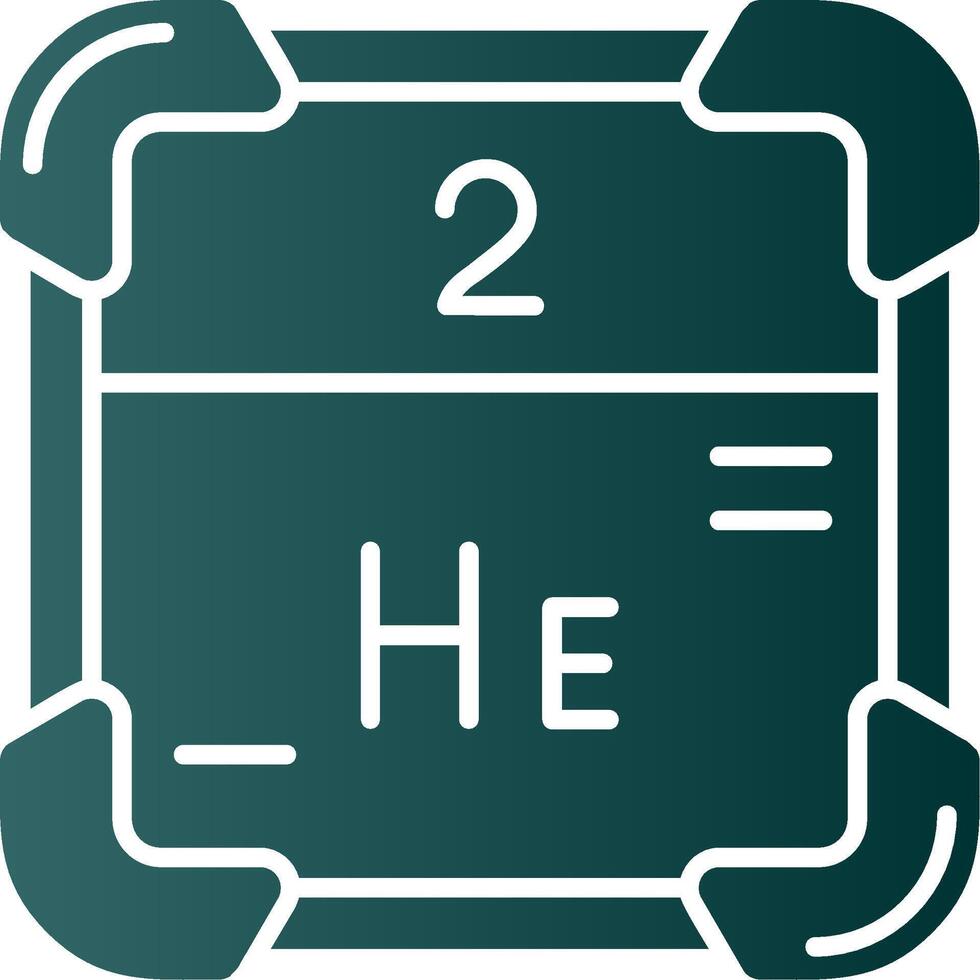 Helium Glyph Gradient Green Icon vector