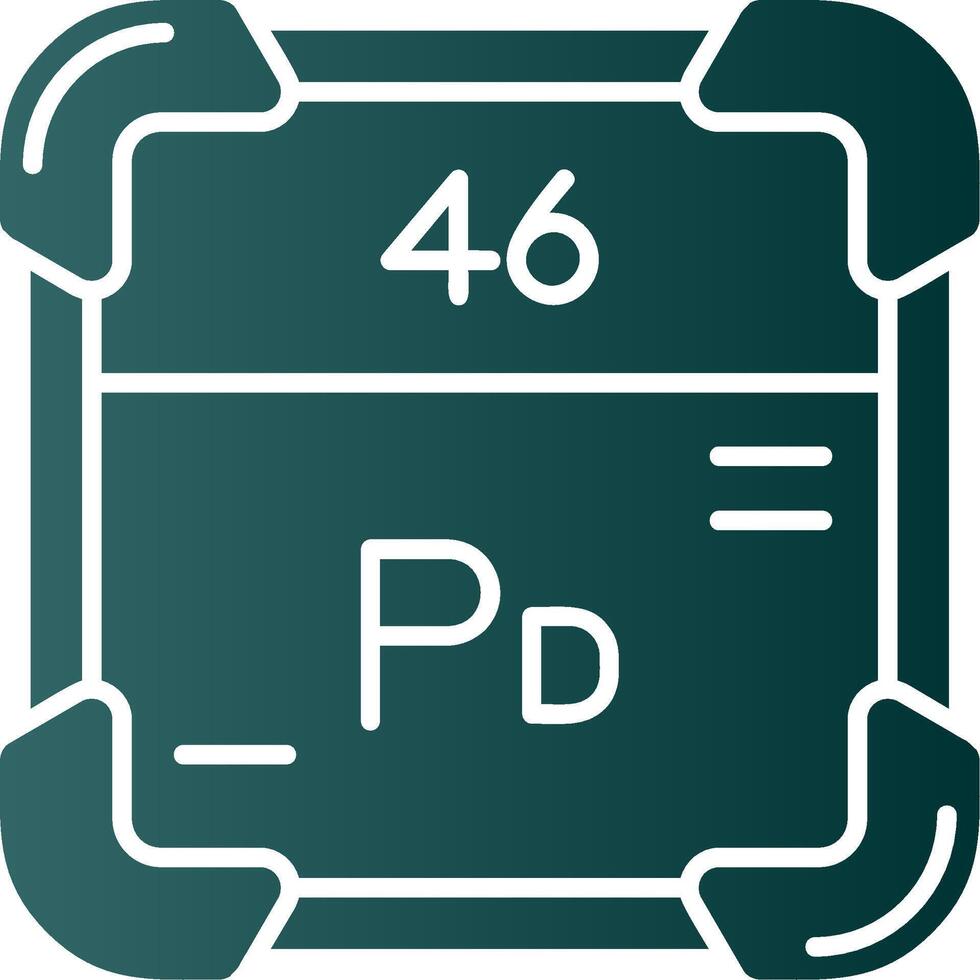 Palladium Glyph Gradient Green Icon vector