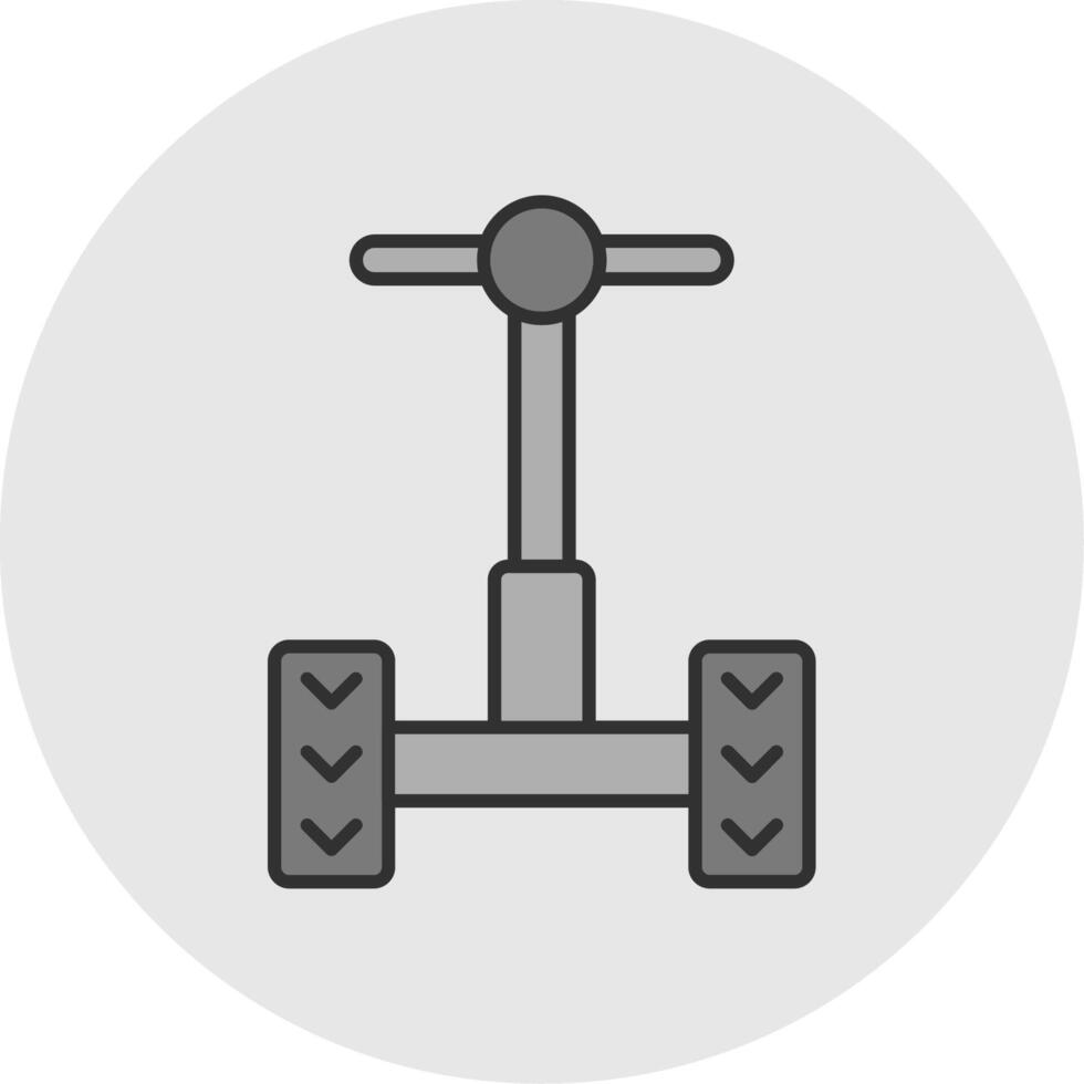 Segway Line Filled Light Circle Icon vector