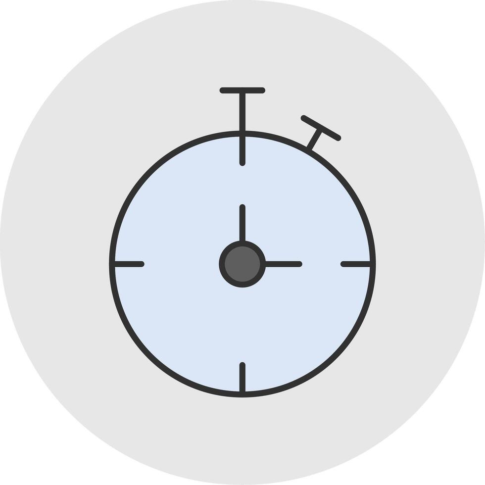 Chronometer Line Filled Light Circle Icon vector
