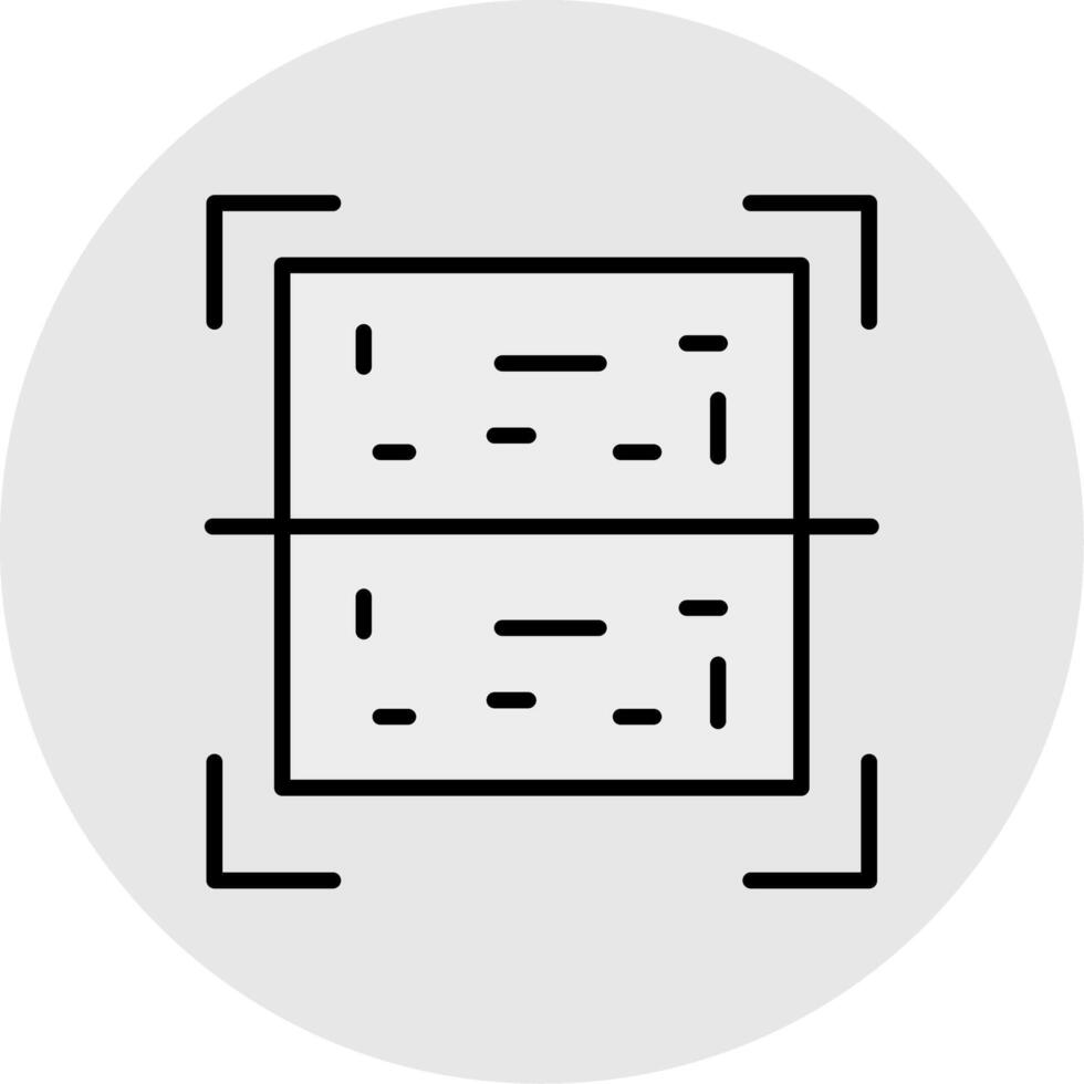 Qr Code Line Filled Light Circle Icon vector