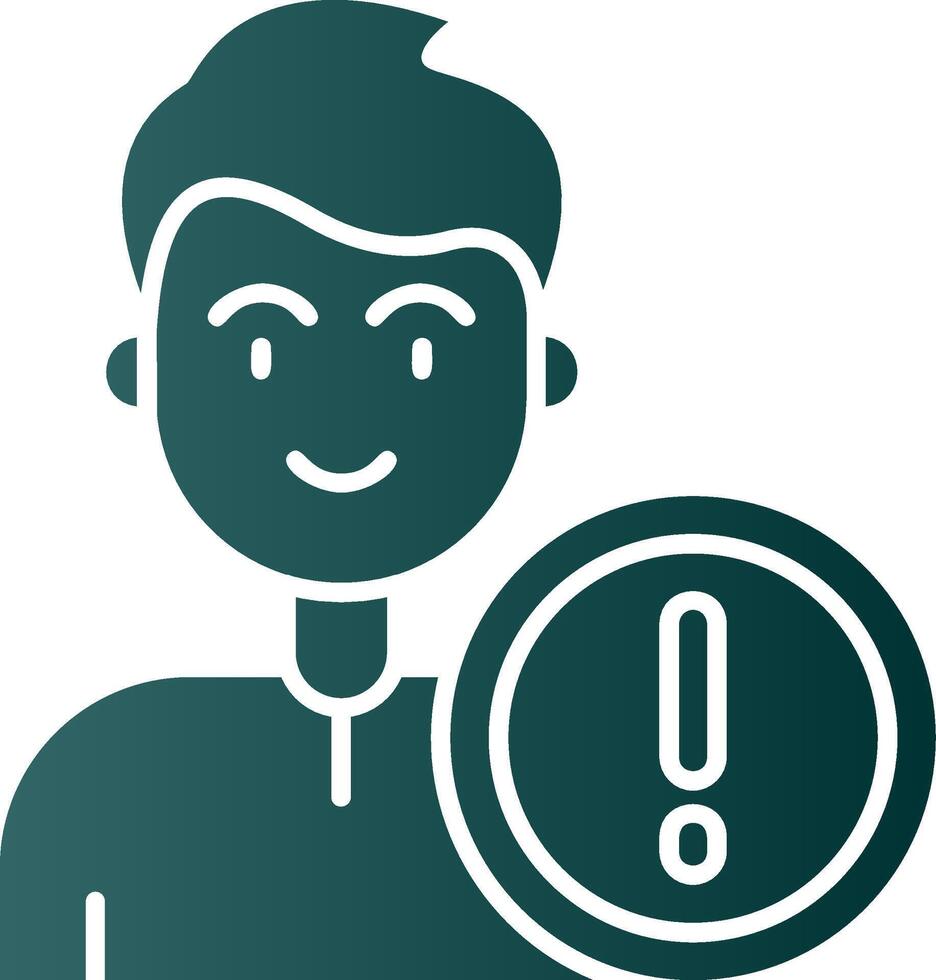 Error Glyph Gradient Green Icon vector