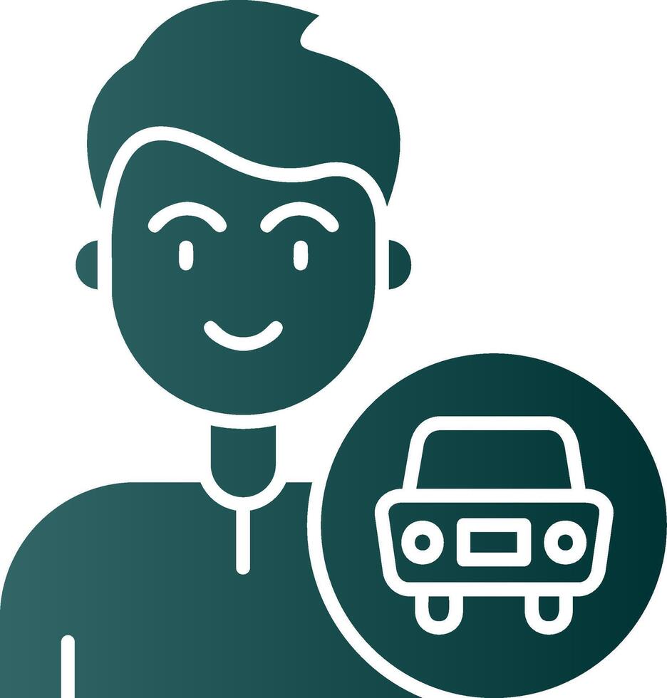 Car Glyph Gradient Green Icon vector