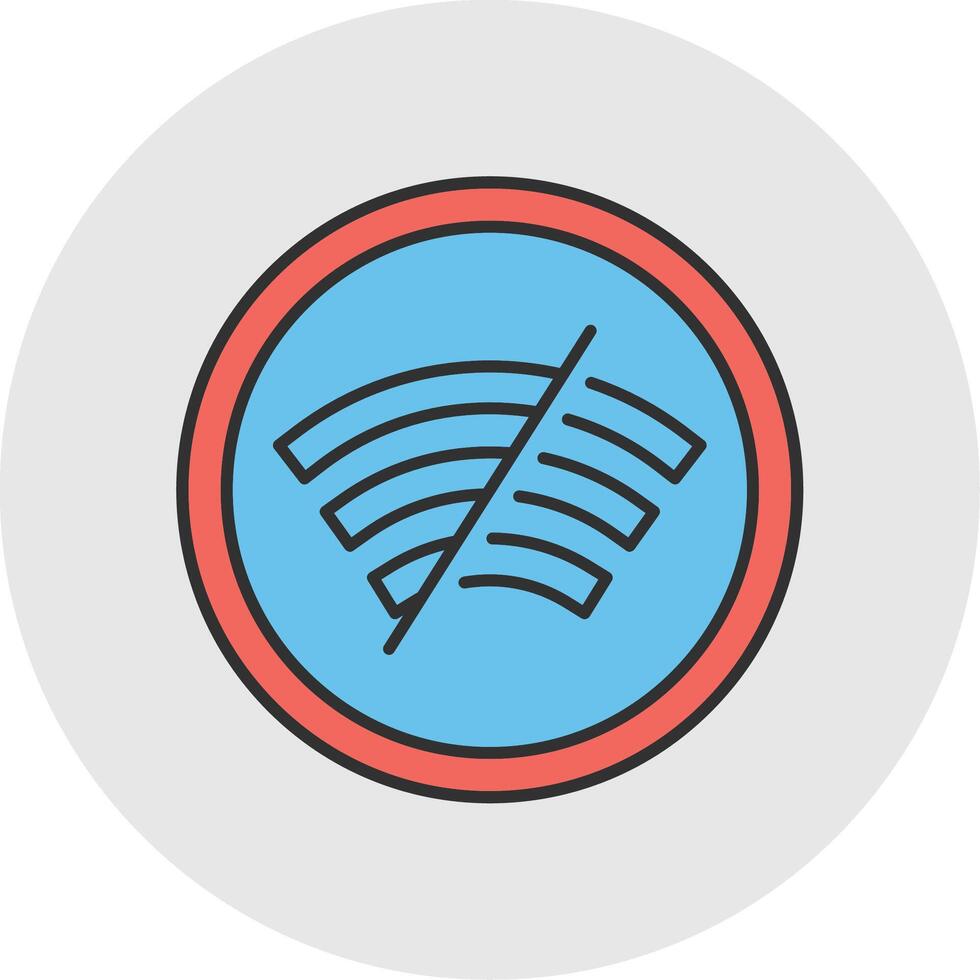 Disconnected Line Filled Light Circle Icon vector