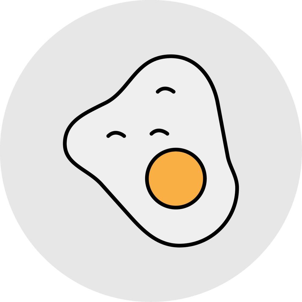 Eggs Line Filled Light Circle Icon vector