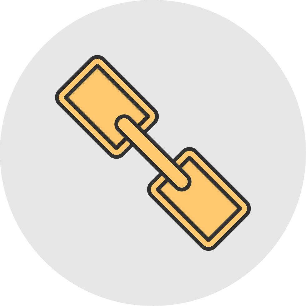 Link Line Filled Light Circle Icon vector