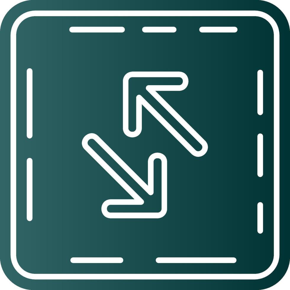 Swap Glyph Gradient Green Icon vector