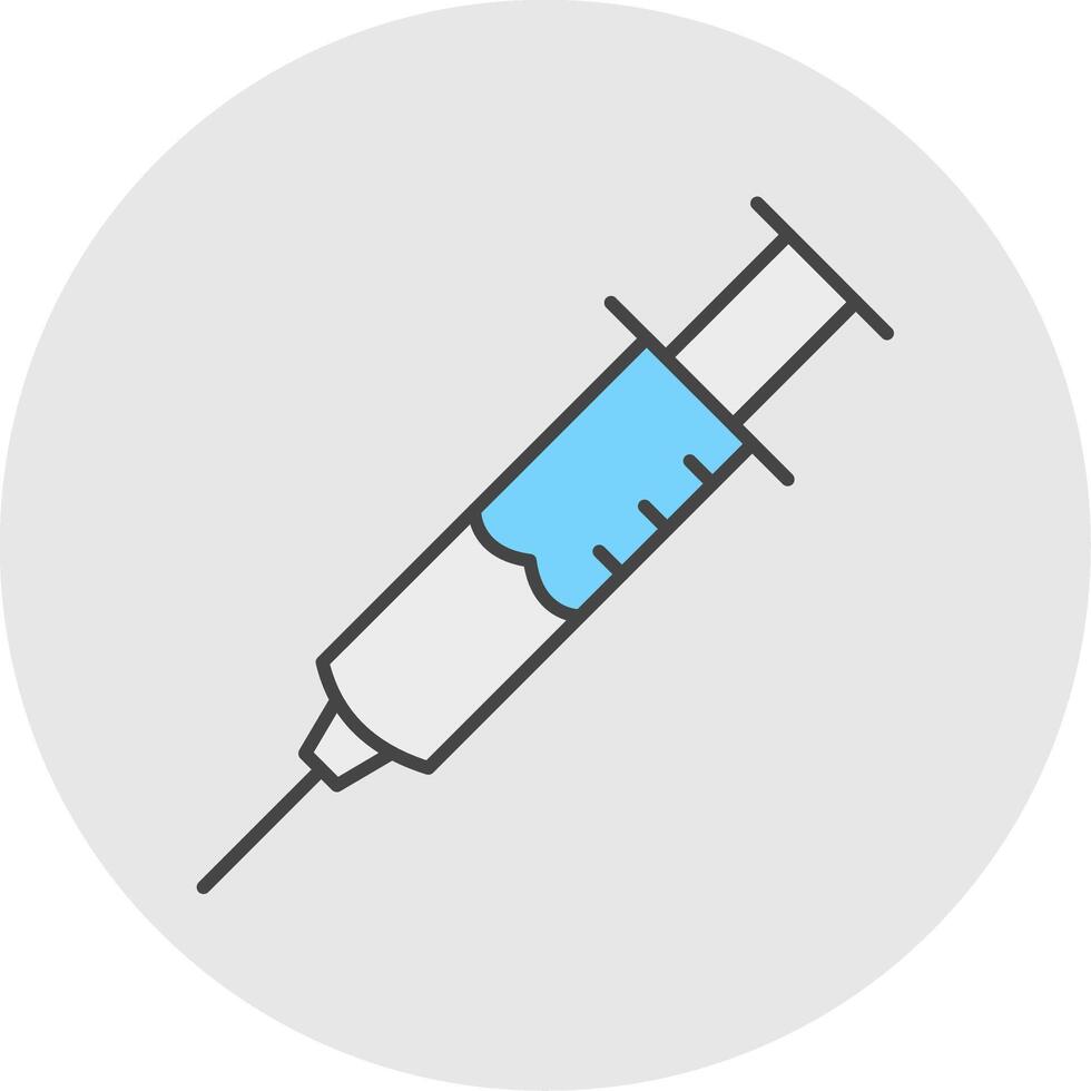 Injection Line Filled Light Circle Icon vector