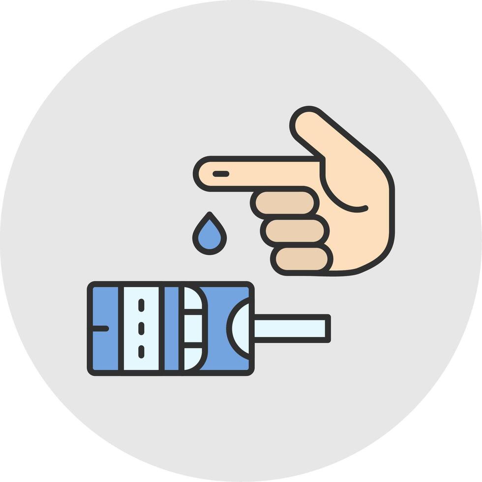 Diabetes Line Filled Light Circle Icon vector