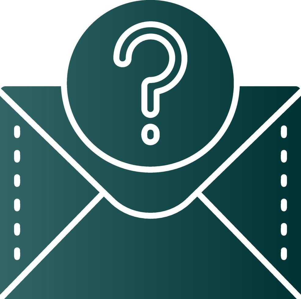 Question mark Glyph Gradient Green Icon vector