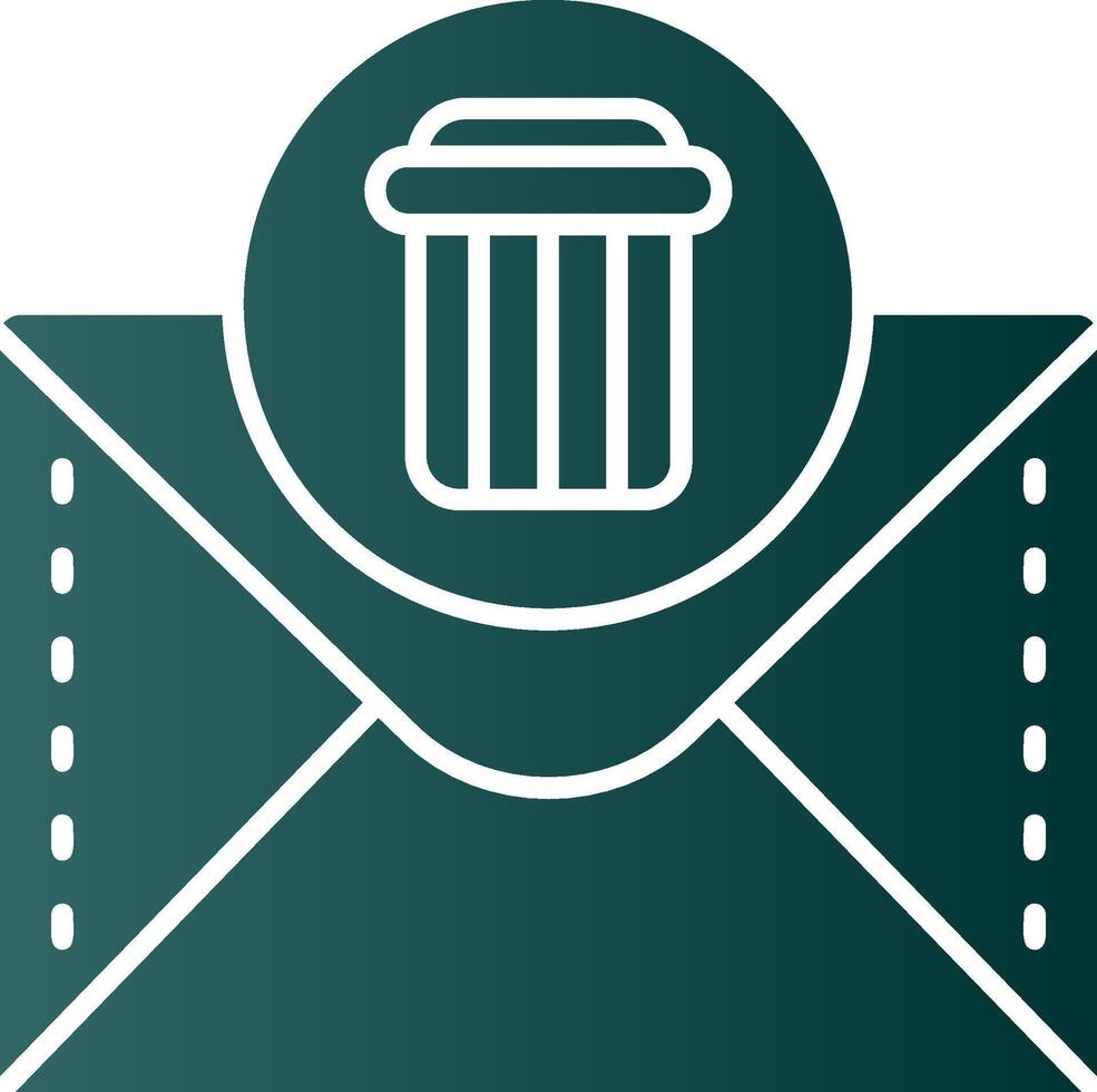 Dustbin Glyph Gradient Green Icon vector