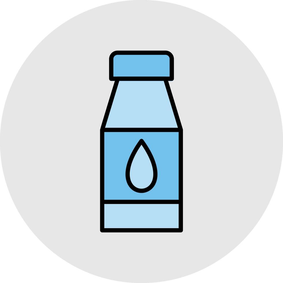 agua botellas línea lleno ligero circulo icono vector