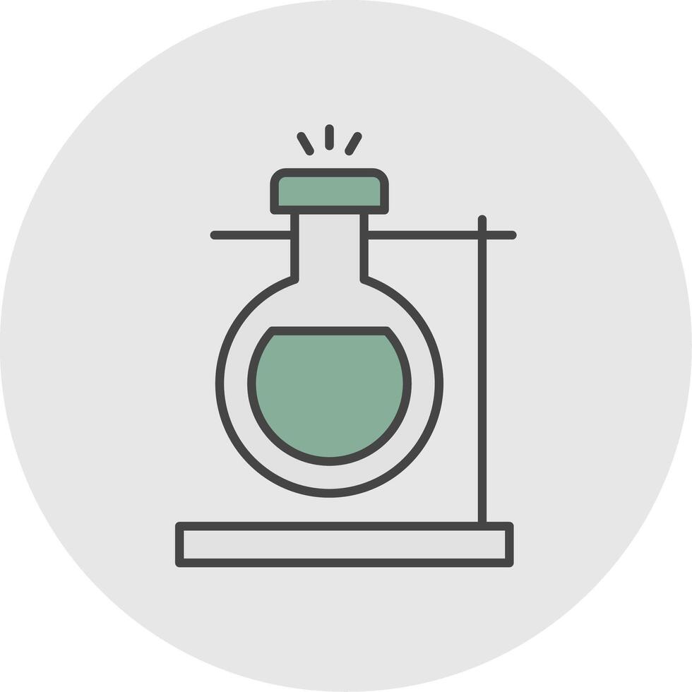 Lab Line Filled Light Circle Icon vector