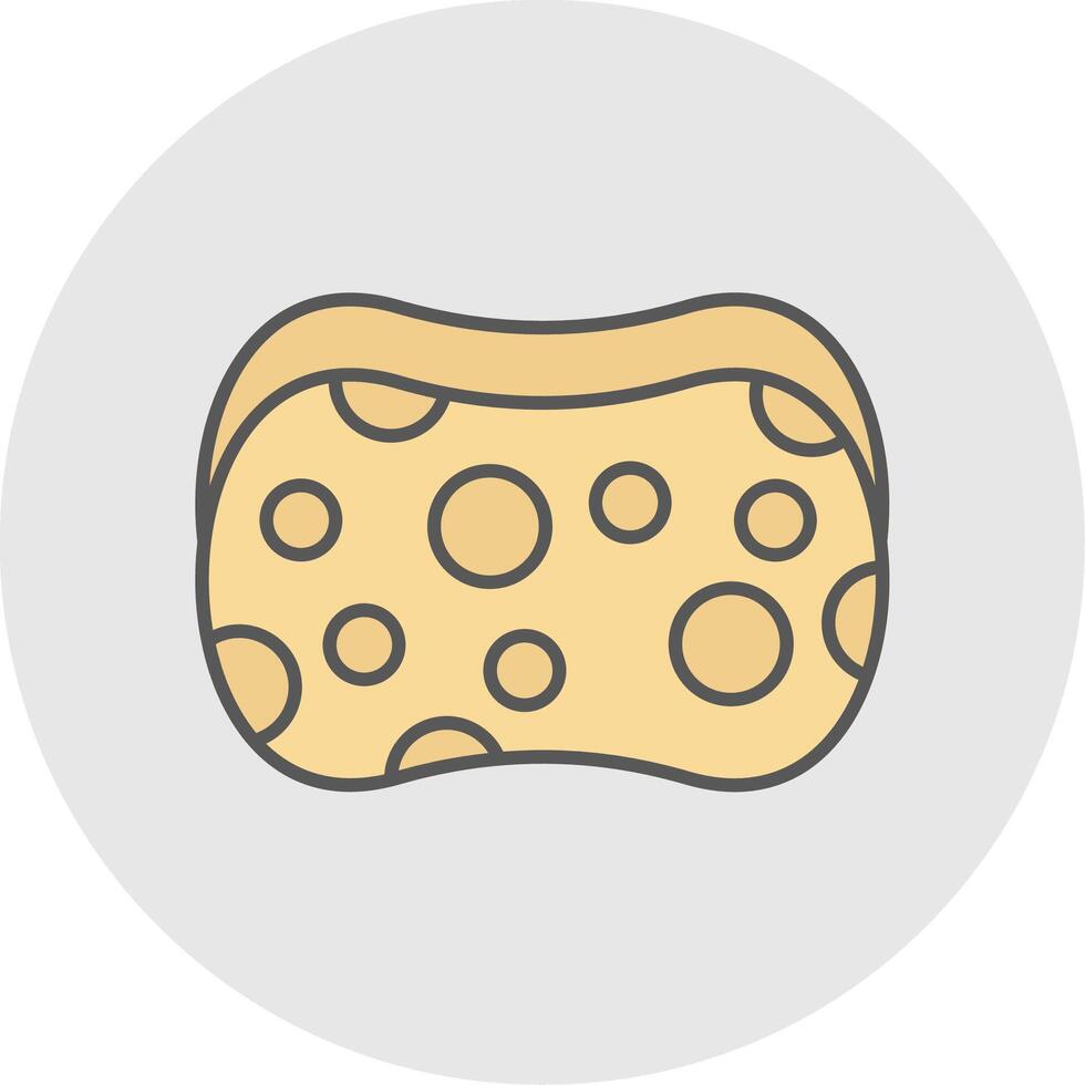 Sponge Line Filled Light Circle Icon vector