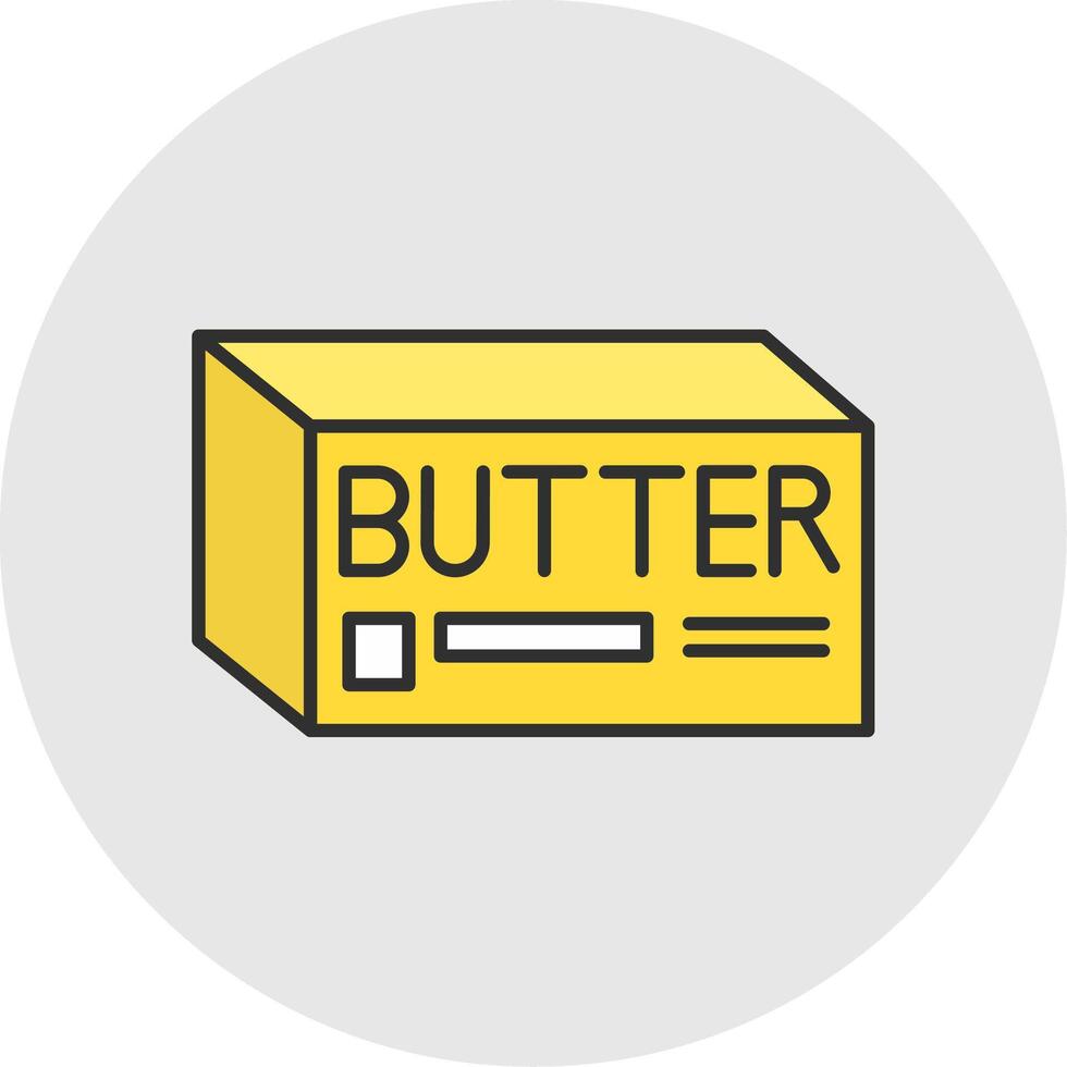 Butter Line Filled Light Circle Icon vector