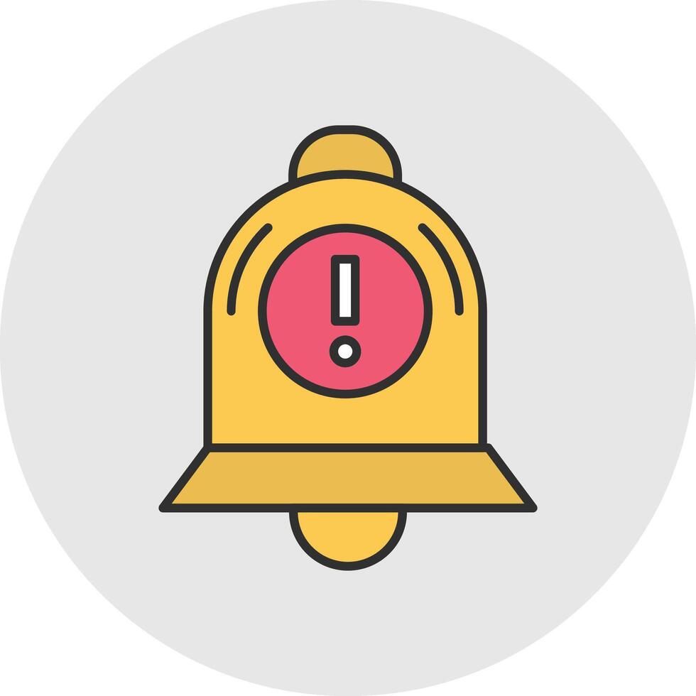 Notification Line Filled Light Circle Icon vector