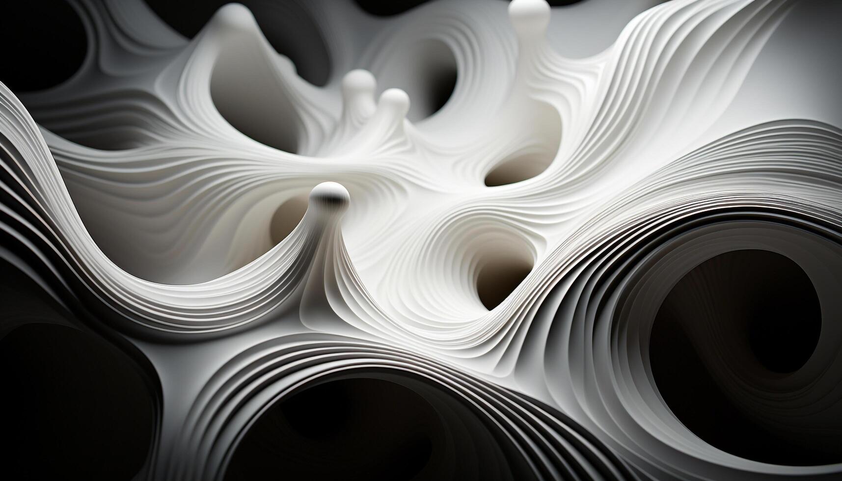 AI generated Abstract wave pattern in modern computer graphic design generated by AI photo
