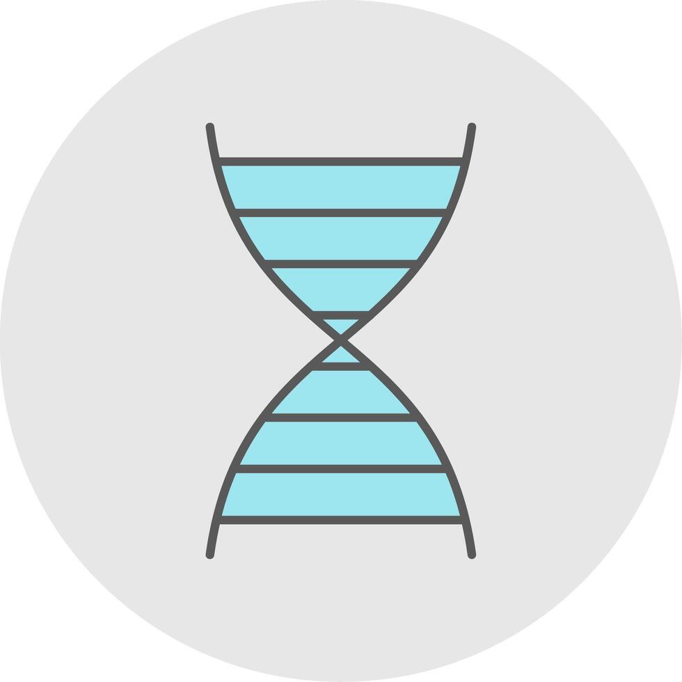 DNA Line Filled Light Circle Icon vector