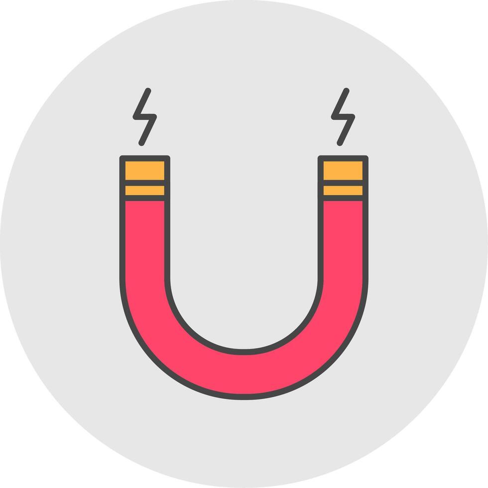 Attract Line Filled Light Circle Icon vector