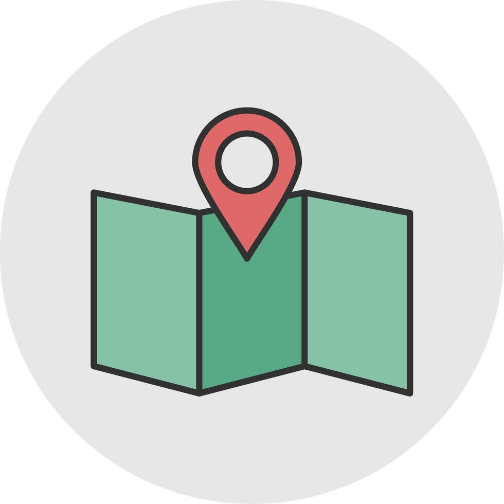 Site Map Line Filled Light Circle Icon vector