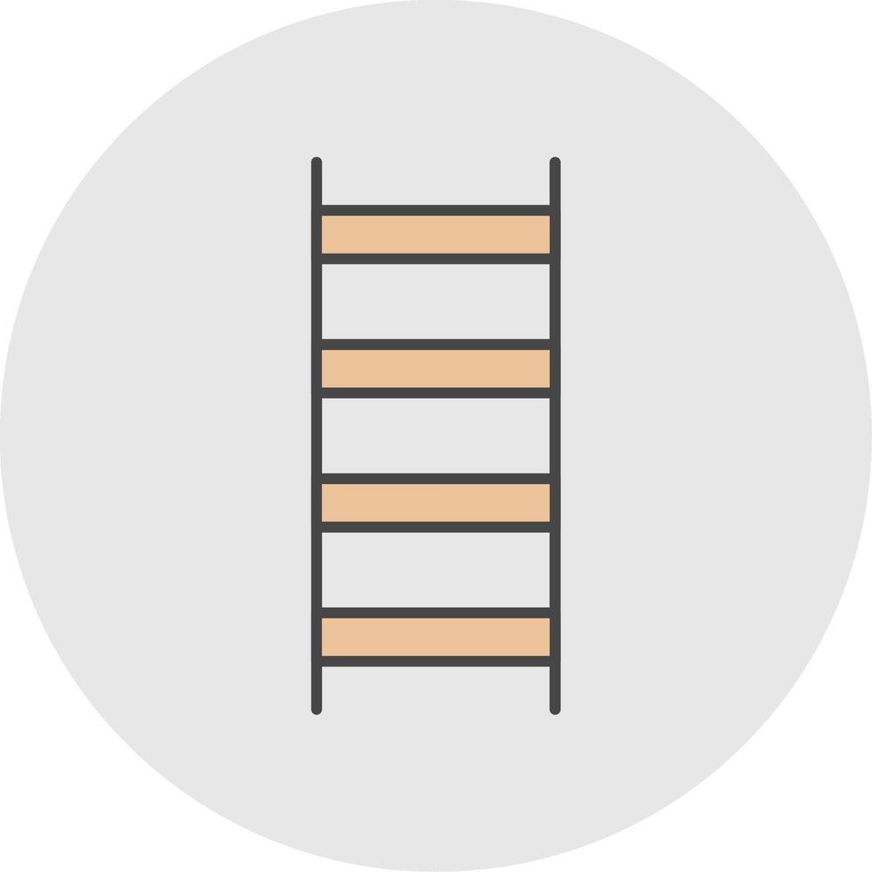 Ladder Line Filled Light Circle Icon vector