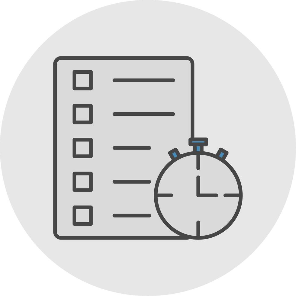 Track Of Time Line Filled Light Circle Icon vector